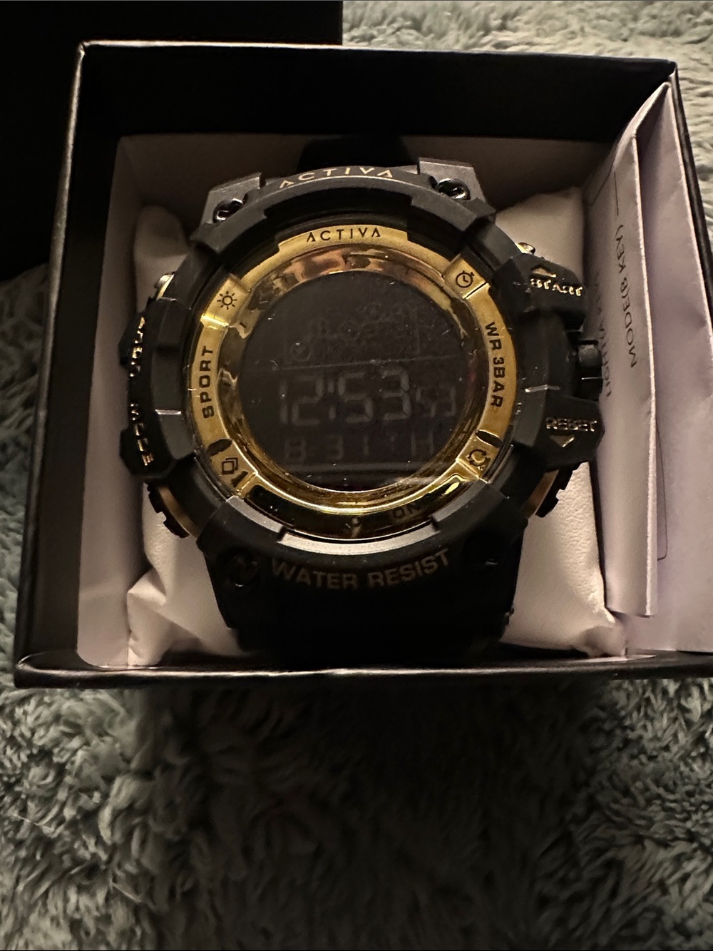 Ativa Black and Gold Digital Sport Watch